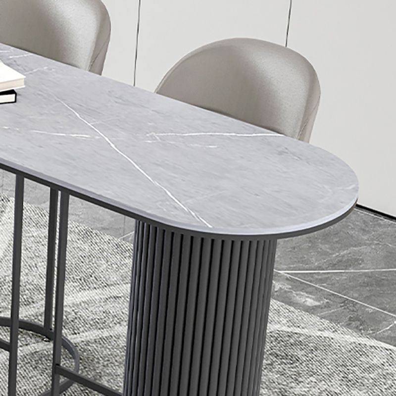 41.3-inch Stone Top Table Modern Style Bistro Pub Table for Living Room