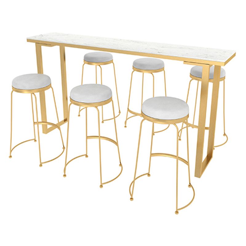Rectangle Pub Height Dining Table Glam Bistro Bar Height Cocktail Table