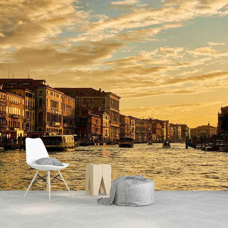 Crepuscular Scene Mural Mildew Resistant Eco-friendly Wall Decor Interior Wall Murals