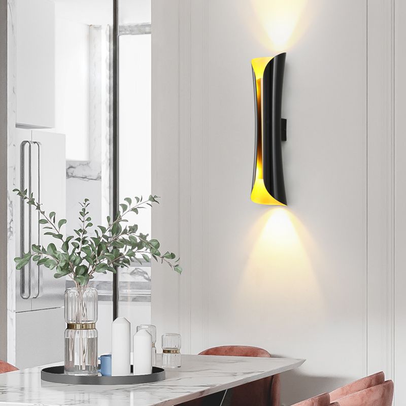 Curl Metal Sconce Funce Functure Contemporary Style Wall Light Sconce per camera da letto