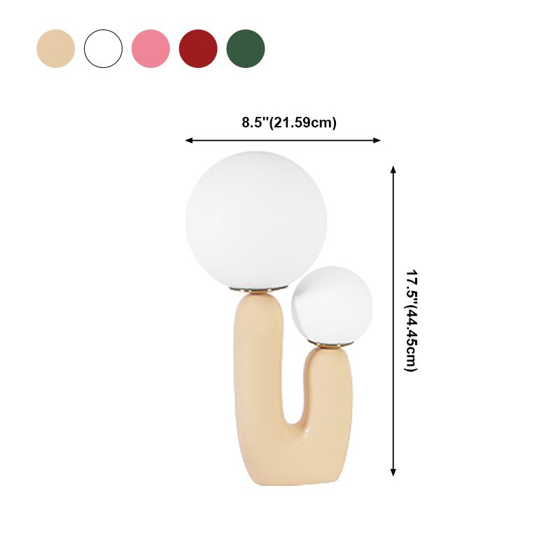 Kugel Nachttischlampen zeitgenössisches Glas 2 leichte Nachttischlampe für Schlafzimmer