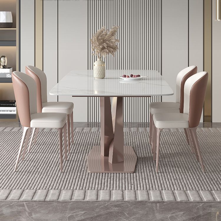 Glam Style Sintered Stone Dining Set 1/4/5/7 Pieces Dining Set for Dining Areas