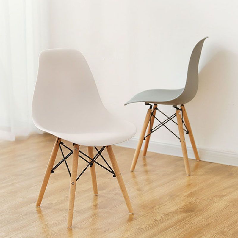 Sedie da cucina in stile contemporaneo sedie laterali senza braccio con gambe in legno
