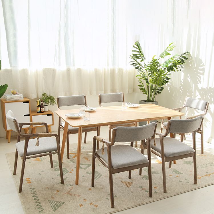 Ensemble de chaises en bois de style traditionnel, bras arrière ouvert, chaises de cuisine et de salle à manger