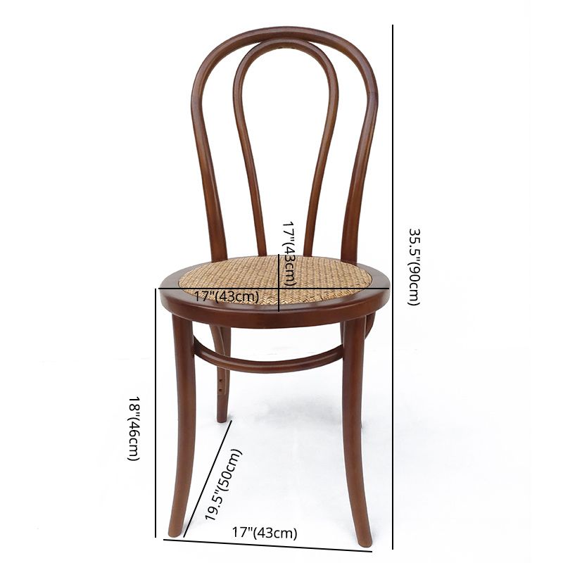 Bentwood Armless Side Dining Chairs Country Style Wood Dining Room Chair