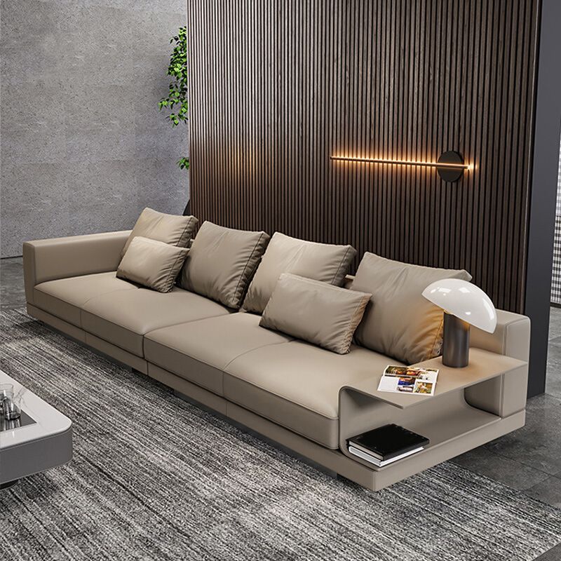 Modernistic Seating with Four Leds Bonus Room Tuxedo Arm Loveseat