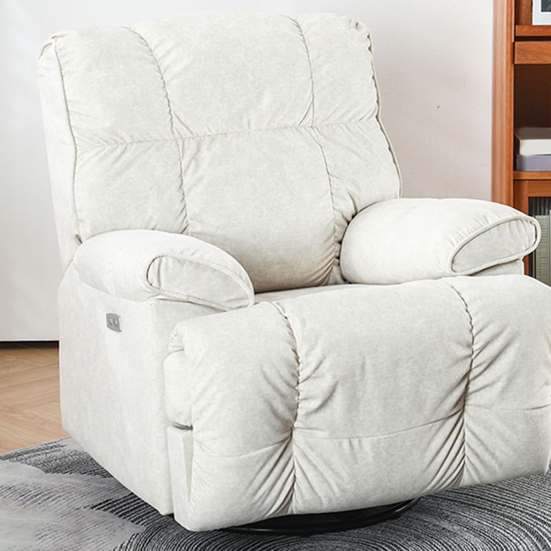 Velvet Recliner Chair Solid Color Standard Recliner with Position Lock