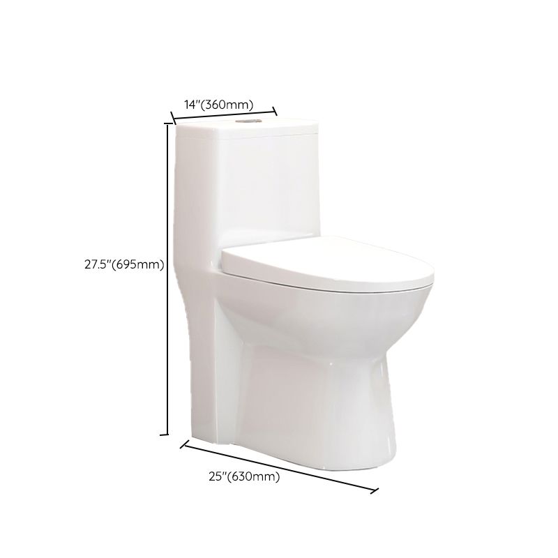 Modern Floor Mounted Toilet White Slow Close Seat Included Toilet Bowl for Washroom