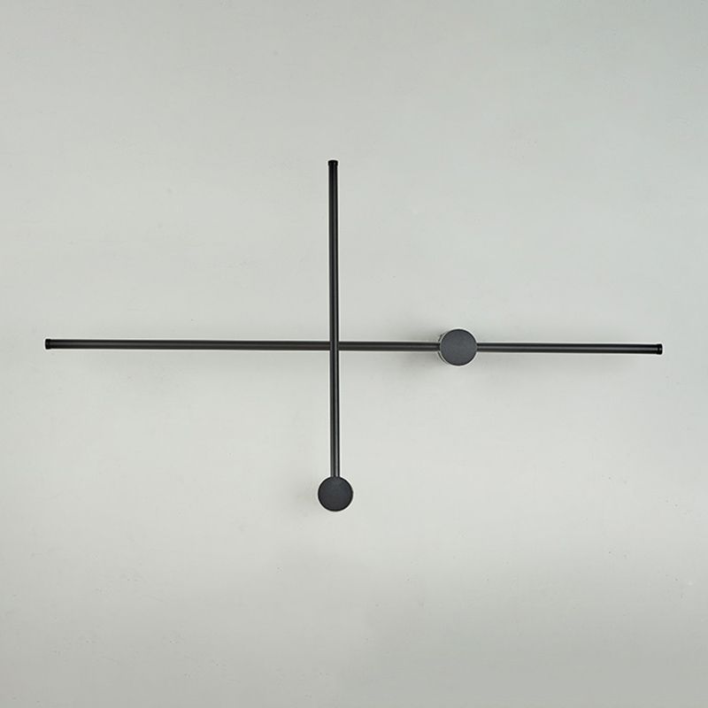 Lampes murales noires linéaires en aluminium 1-Light lampe murale minimalisme pour chambre à coucher
