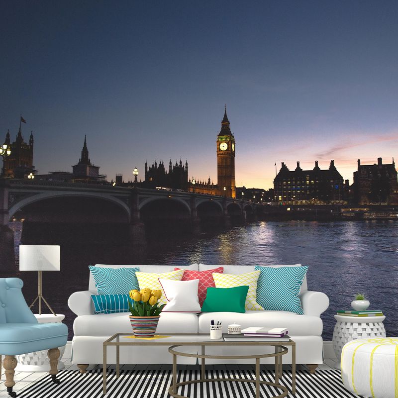 Beautiful Cityscapes Mural Decal Customized Contemporary Wall Covering