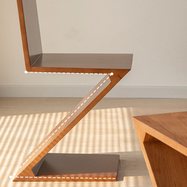 Industrial Side Chair Solid Wood Dining Chair for Living Room