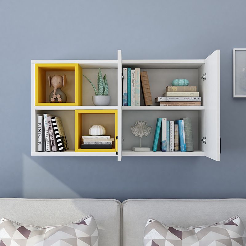 Modern Floating Bookshelf Wooden Wall Mounted Bookcase Shelves Included for Home