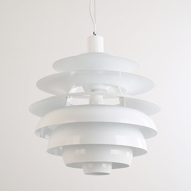 Pine Tree Shaped Creative Hanging Light Post-modern Style Aluminum Alloy Lighting Pendant in White