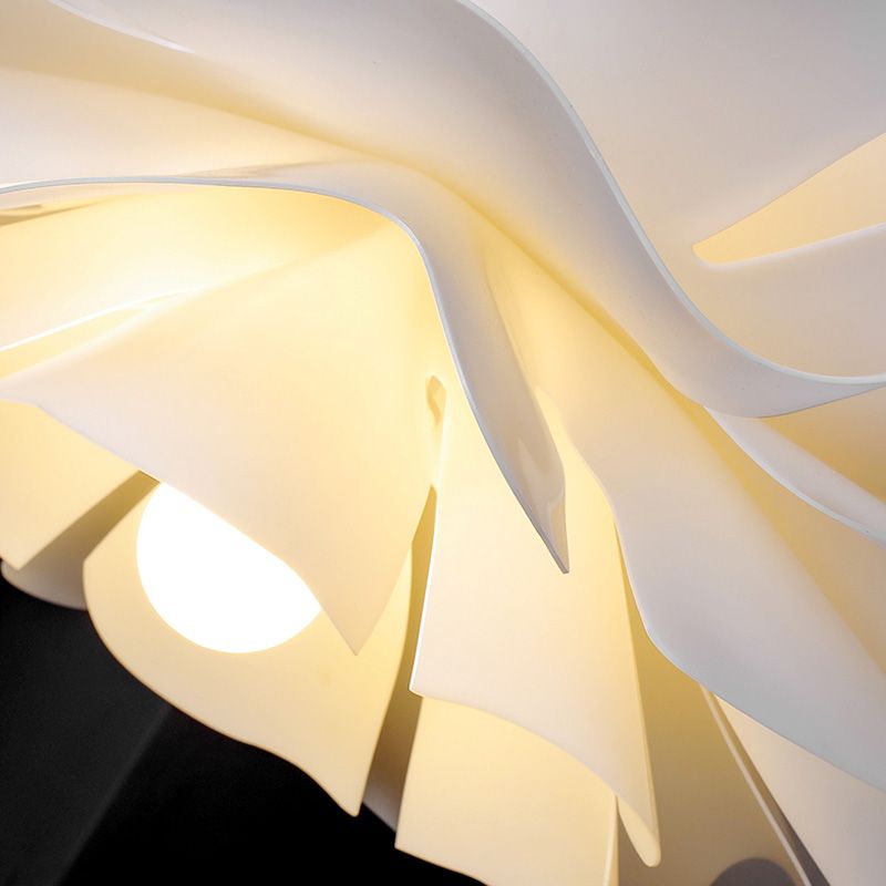 Camera da letto a sospensione a sospensione luce a sospensione bianca nordica kit di luce floreale con ombra acrilica floreale