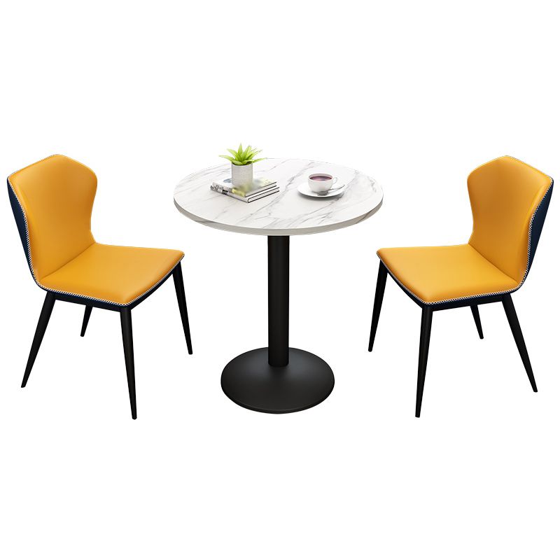 Traditionele luxe eettafel Round Stone eettafel, 23,6 "L x 23.6" W x 29.1 "H