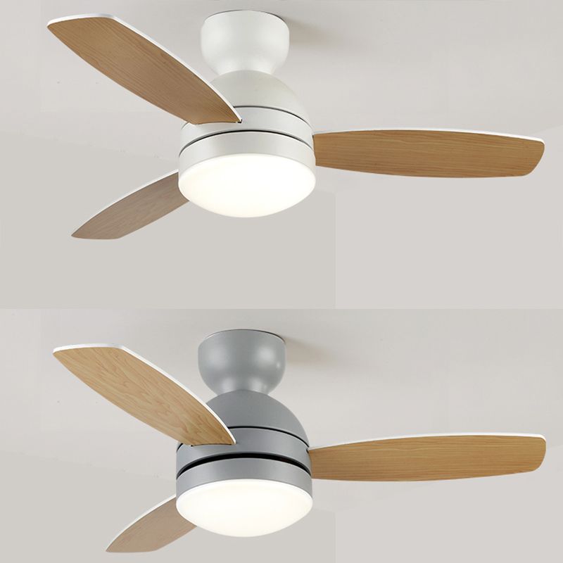 Dome LED Ceiling Fan Light Macaron Acrylic Kids Bedroom Dining Room Mount Light
