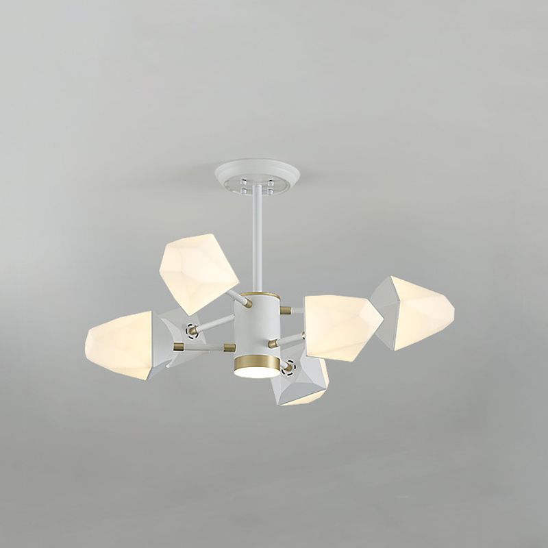 Acrylic Gemstone Shaped Suspension Light Simplicity LED Chandelier Pendant Light for Dining Room