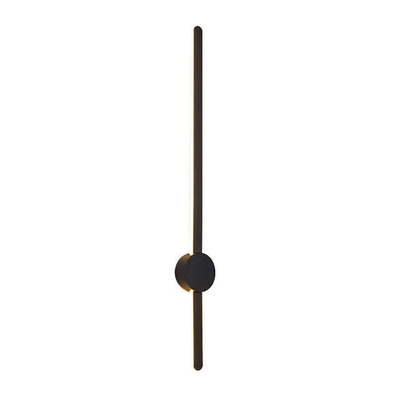 Metal Linear Shape Wall Light Modern Style Multi Lights Wall Mounted Light in Black