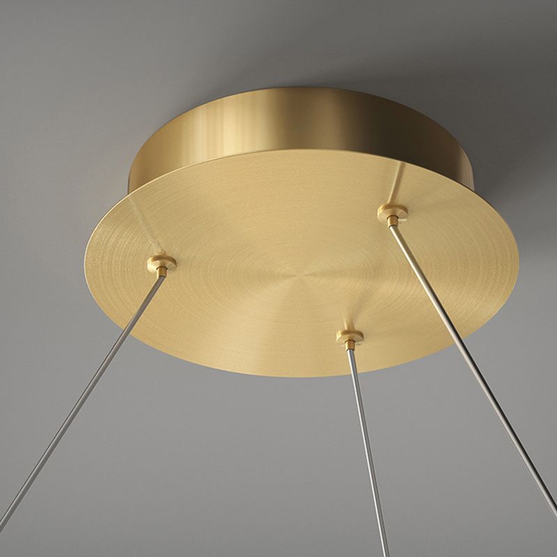 Wave Shape Chandelier Pendant Light Minimalist LED Metal Chandelier Lighting