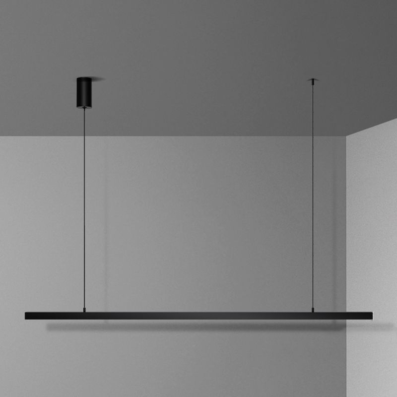 Modern Style Linear Hanging Pendant Light Metal 1-Light Hanging Lamp Kit