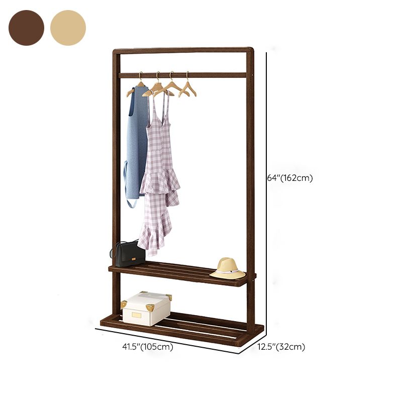 Modern Style Wooden Wardrobe Bedroom Wardrobe Armoire with Garment Rod