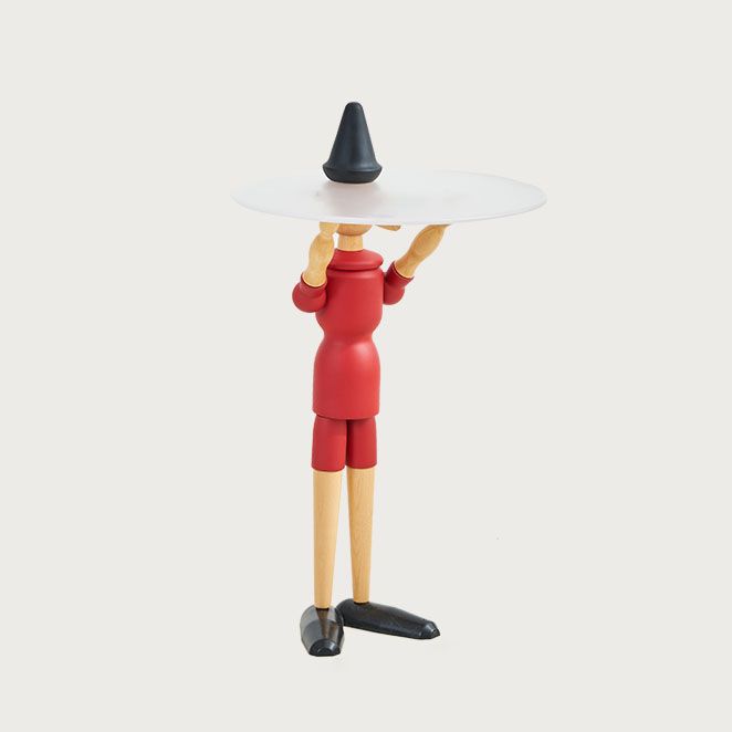 Solid Wood Accent Side Table Table Abstract Side End Snack Table