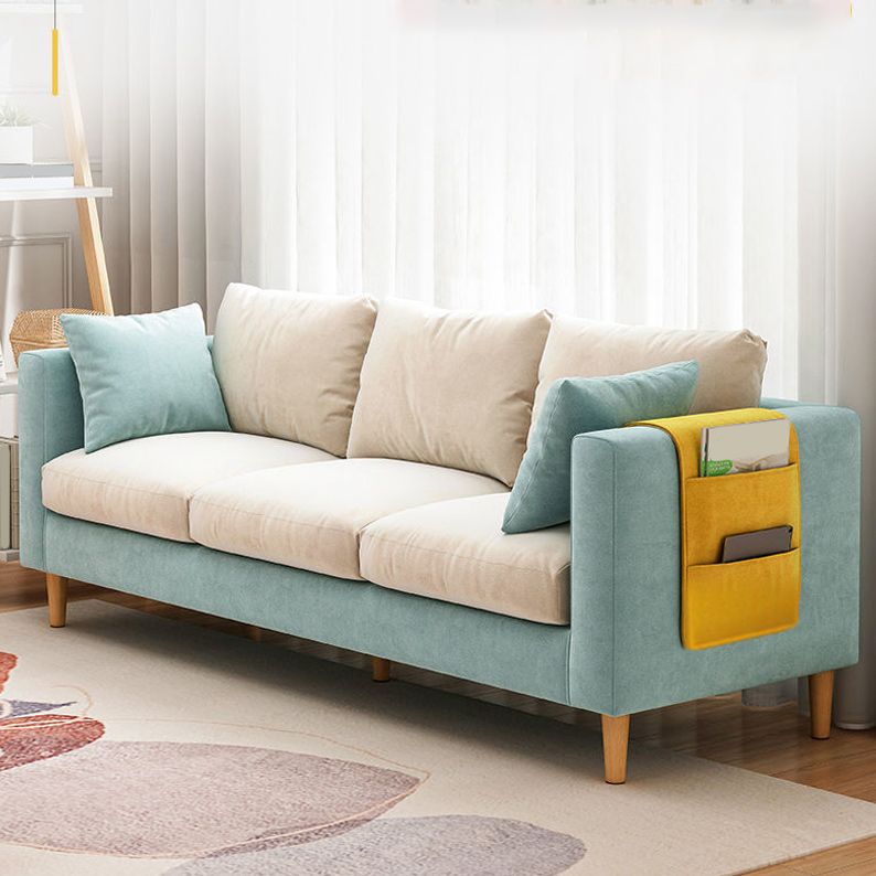 Contemporary 29.5" H 3- Seater Square Arm Sofa for Living Room