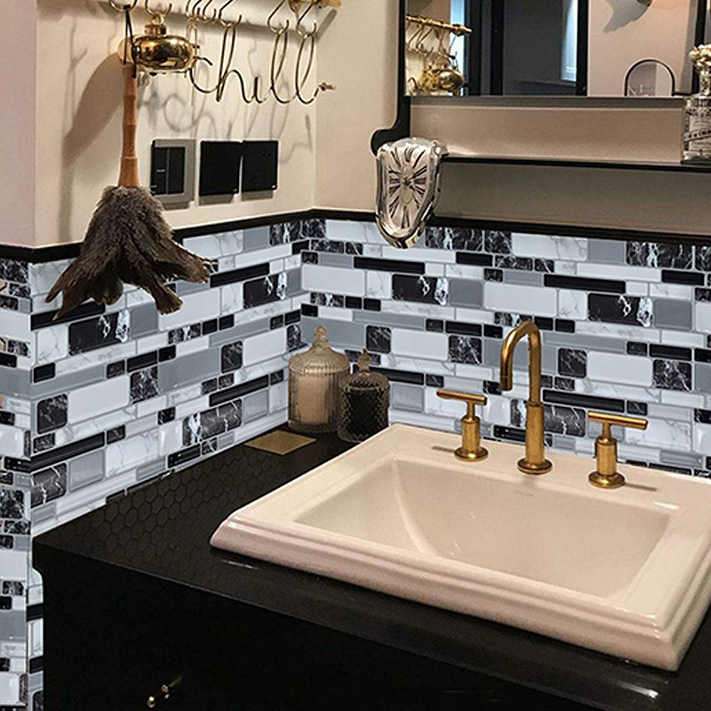 Colorful Mosaic Peel & Stick Tile Water-resistant for Backsplash Wall