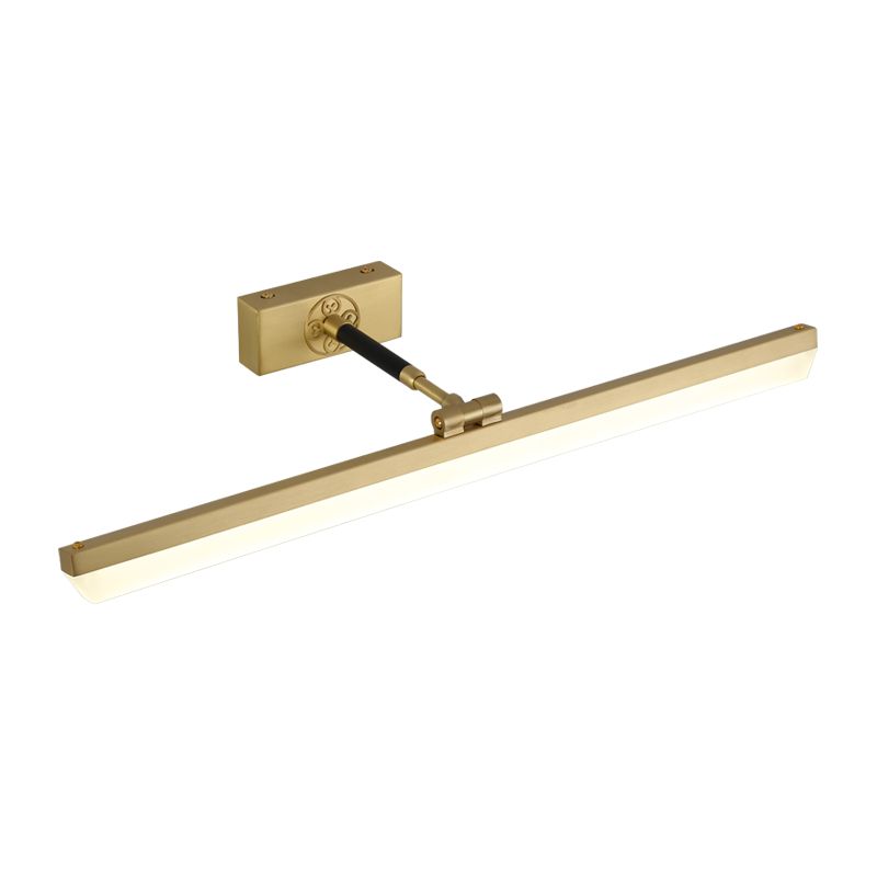 Metal Linear Shade Wall Sconce Modern Style 1- Light Mirror Wall Mount Lighting
