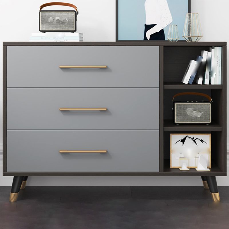 Modern Accent Chest 15.75 inch Wide  with Soft Close Drawers in Grey