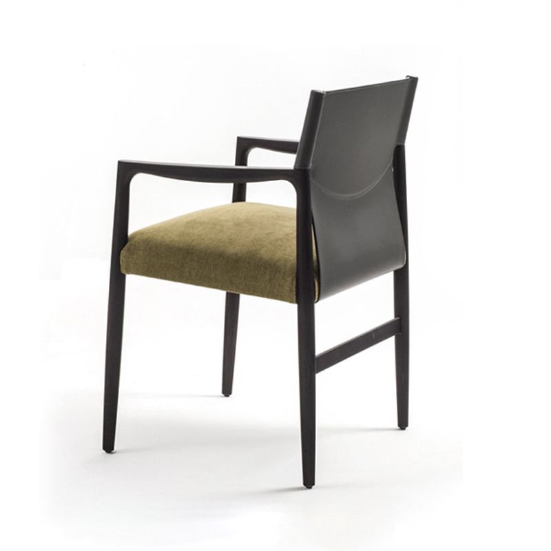 Dining Room Industrial Dining Chair Upholstered Solid Wood Side Chair