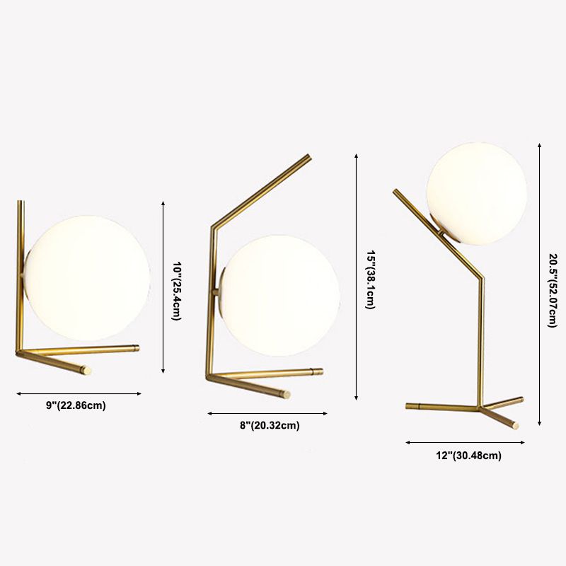 Hedendaagse stijl bolvormige tafel lichtglas slaapkamer nachttafellamp