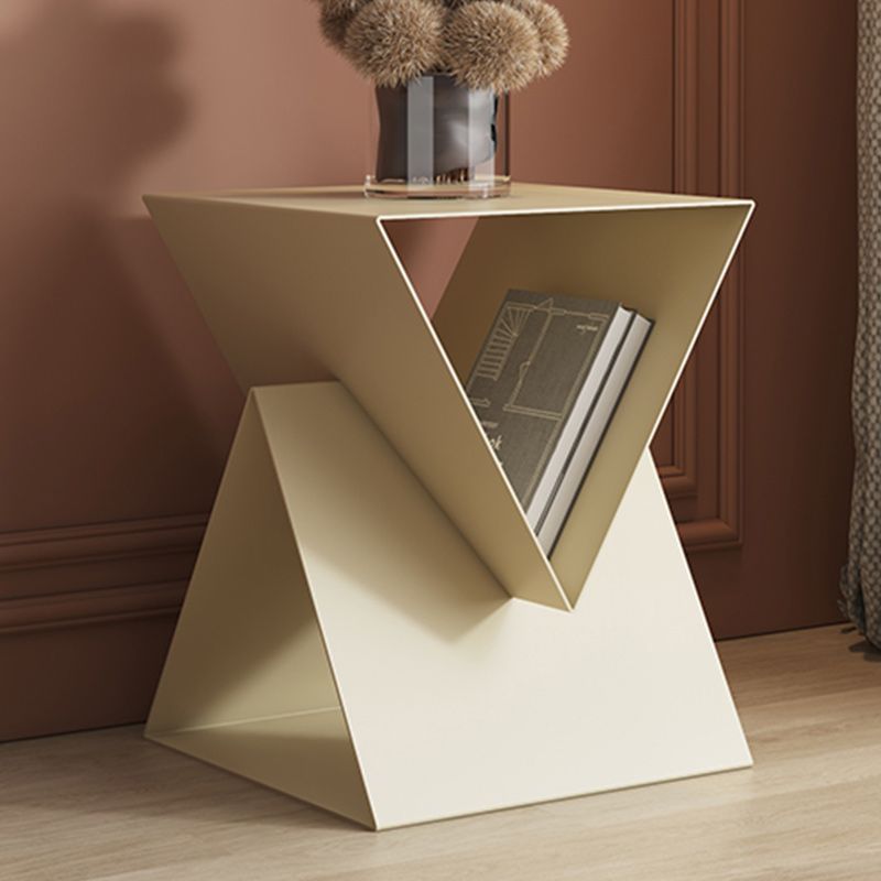 15" Wide Contemporary Corner Table Storage Square Accent Side Table