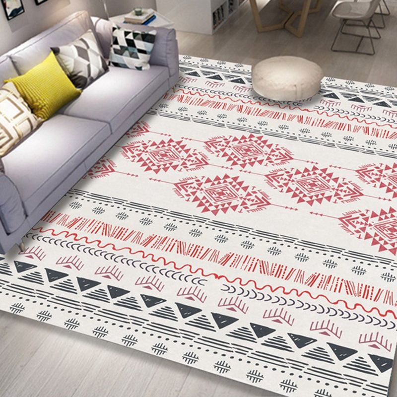 Bohemian Simple Printed Rug Polyester Indoor Rug Non-slip Area Carpet for Living Room and Bedroom