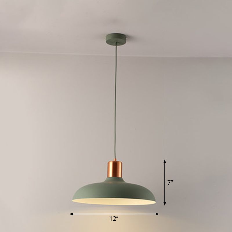 Schüssel -Formrestaurant -Pendel -Leuchtmetall 1 Lampenmakkaron Suspension Anhänger Licht