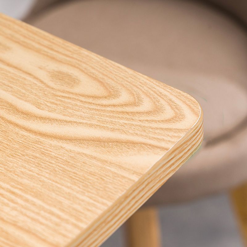 Modern Wood Bistro Bar Table Rectangle Footrest Bar Table for Living Room