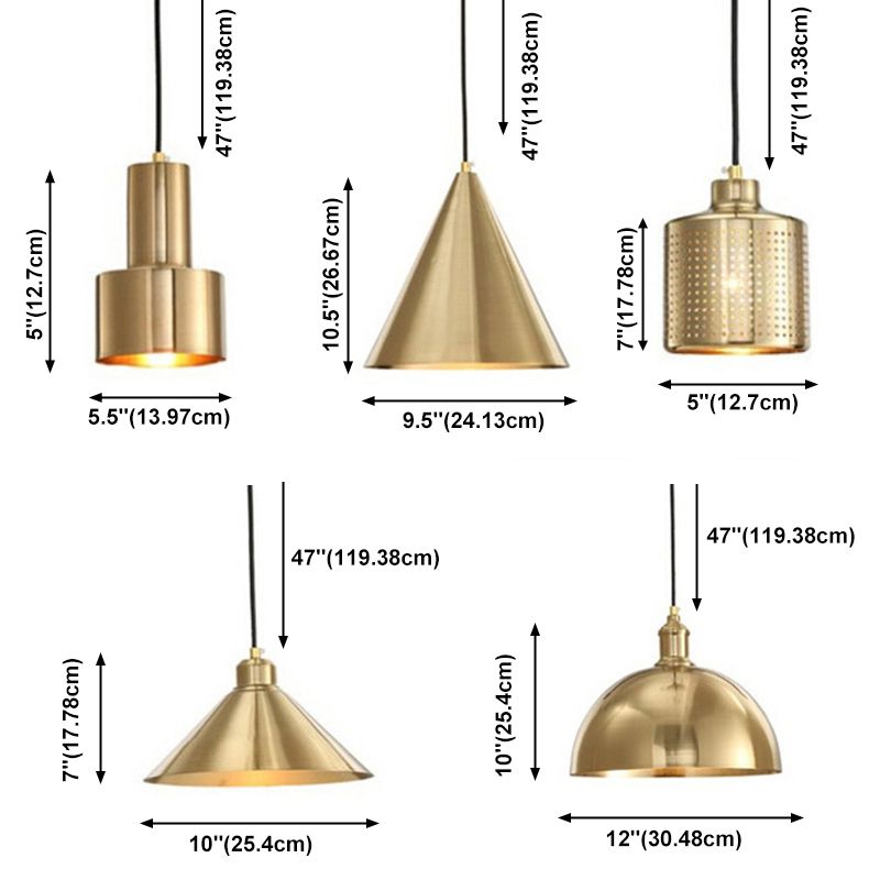 Anhänger Beleuchtungskörper Moderne 1-Licht-Gold-Federlampe mit Metallschatten
