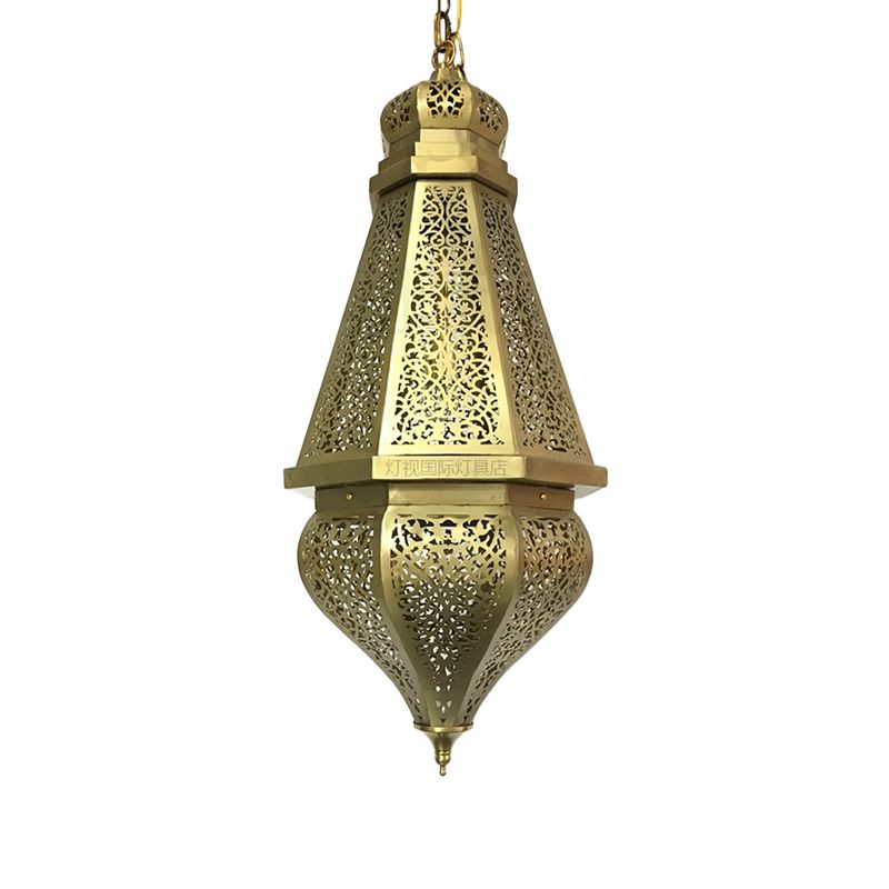 1 Bulbe Laser Coup Tradition d'éclairage du pendentif plafond Metal Light en laiton
