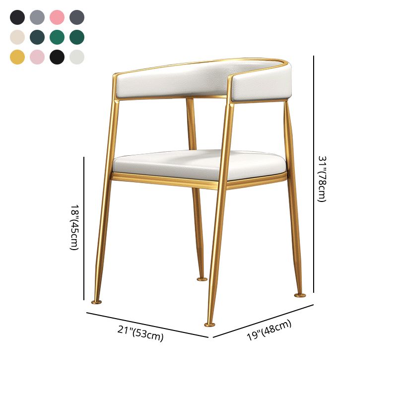 Silla lateral de comedor con respaldo abierto de estilo nórdico, tela de lino, silla sin brazos