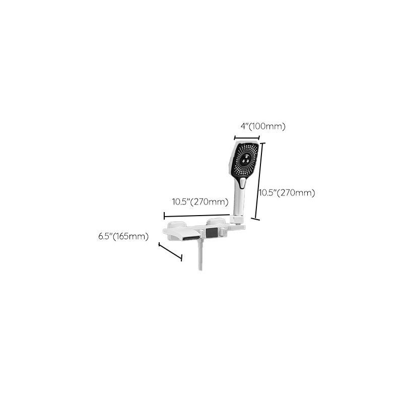 Modern Tub Spouts Copper Wall Mounted with Handheld Shower Bath Filler Trim