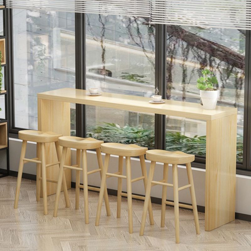 Glam Rectangle Bar Counter Table Wood Bar Counter Table for Home