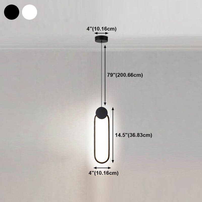 Forme géométrique en métal Lumière suspendue moderne 1-Light suspendu luminaire de montage