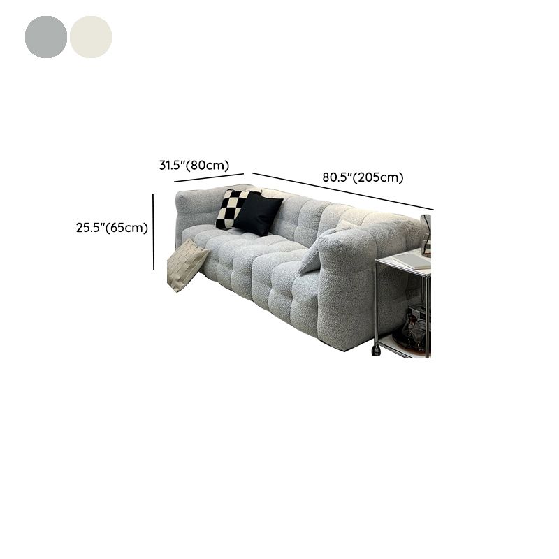 Biscuit Back Tuxedo Arm Sofa Scandinavian 25.6" H Settee with Pillows