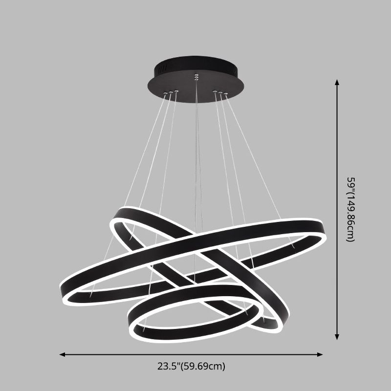 Modern Chandeliers For Dining Room Multiple Rings Chandelier Lighting Fixtures