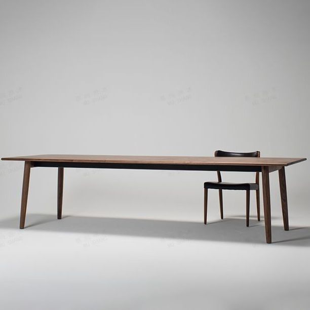 Mesa de comedor contemporánea rectángulo mesa de madera maciza con 4 patas
