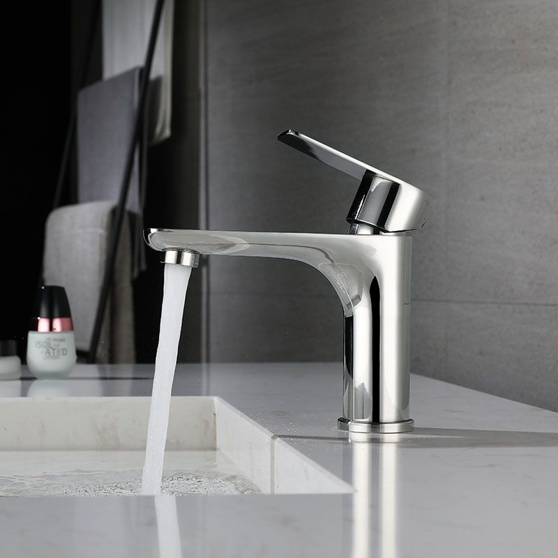 Modern Vessel Faucet Copper Single Handle Low Arc Vessel Faucet for Home