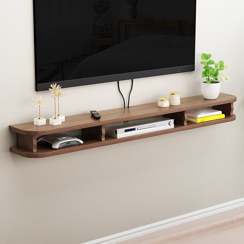 Scandinavian Engineered Wood Media Console Matte Finish TV Media Stand with Shelves