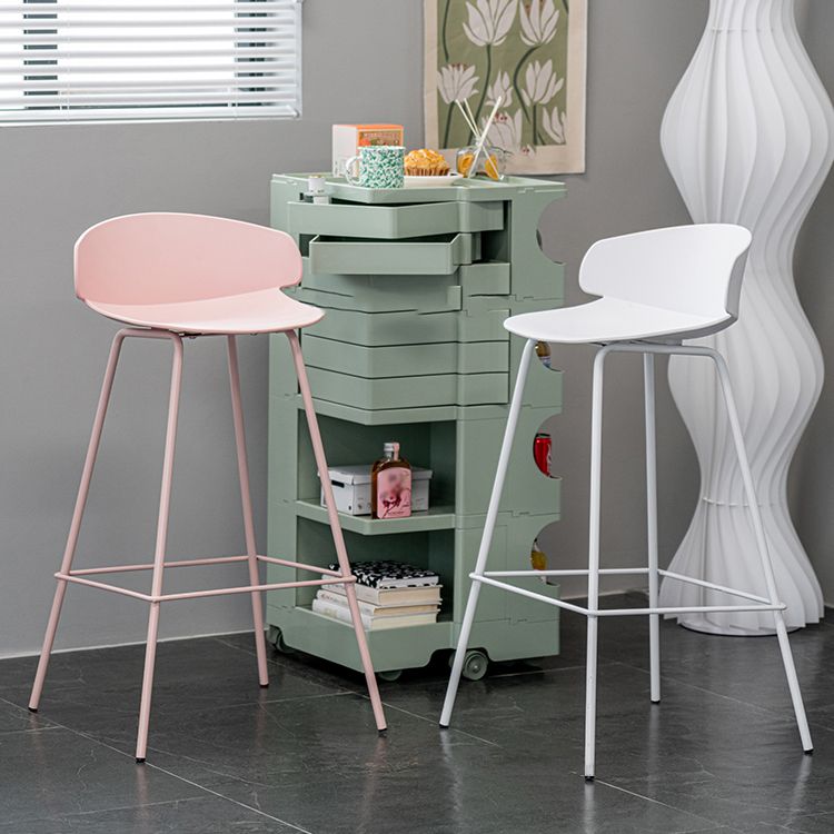 Contemporary Design Plastic Counter Barstools Low Back Stools for Home