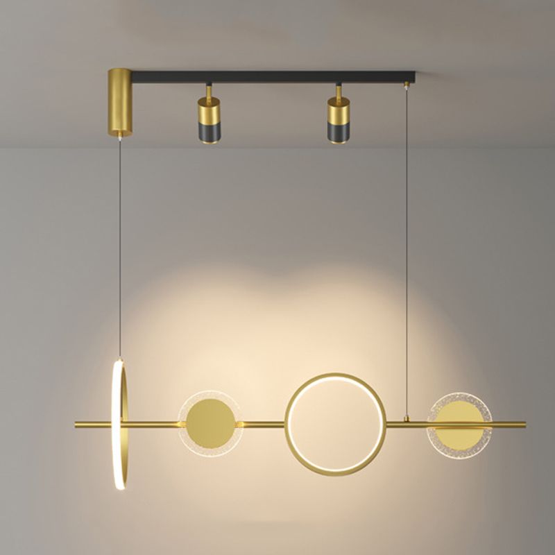 Modern Style Circle Shape Island Pendants Metal Pendant Lights for Dining Room