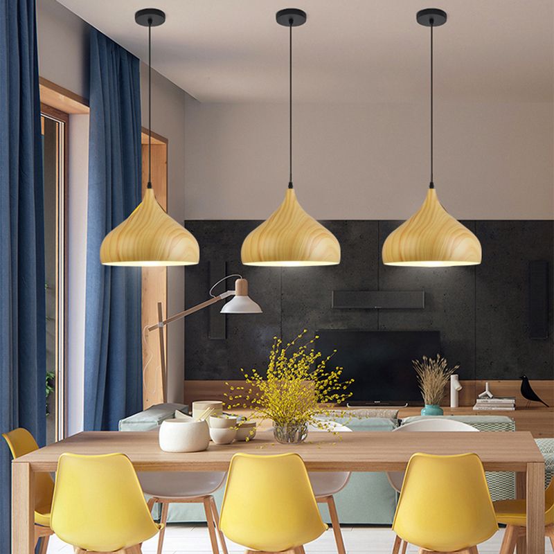 Lampada a soffitto in alluminio in alluminio in stile Nordico Lampadina a sospensione con sfumatura in metallo per barra